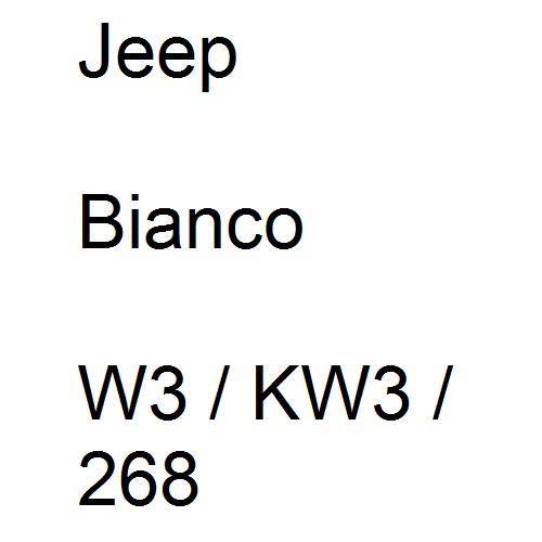 Jeep, Bianco, W3 / KW3 / 268.